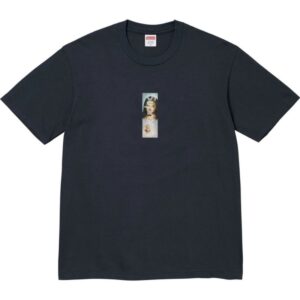Supreme Prayer Card Box Logo Tee Navy